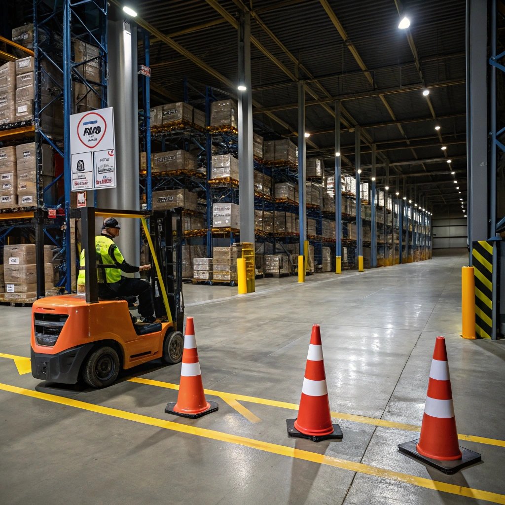 Forklift safety rules in warehouse