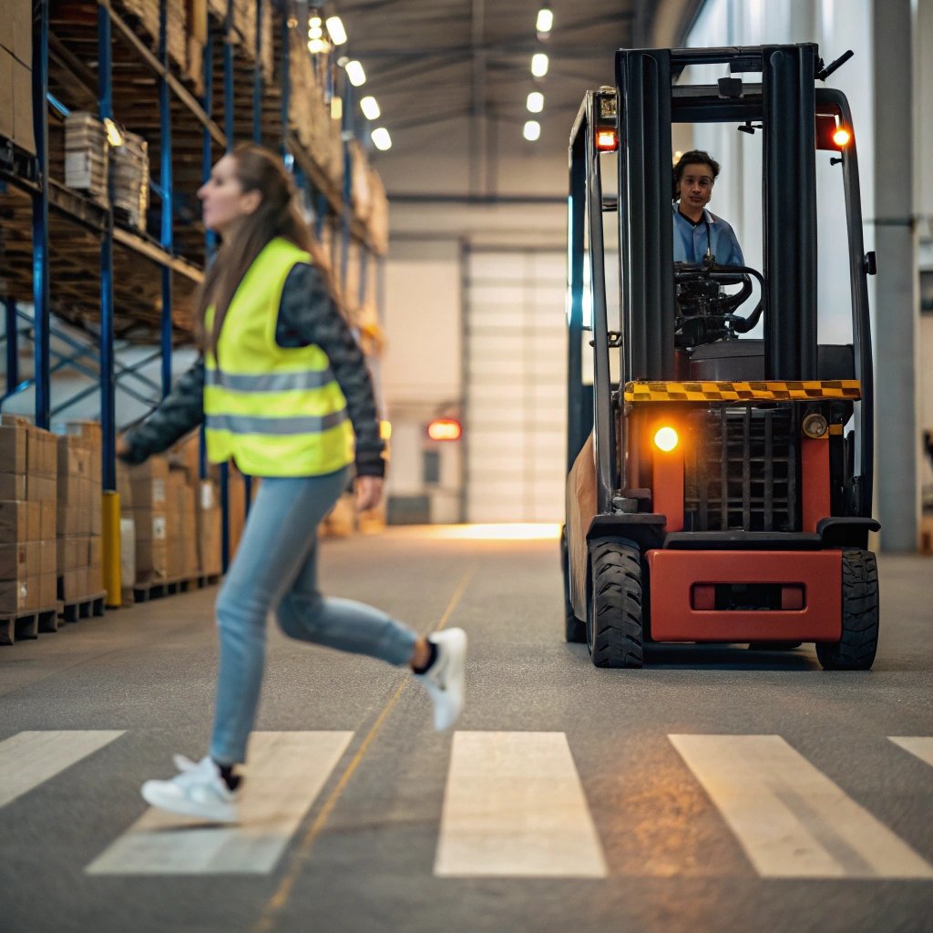 Forklift to pedestrian anti collision