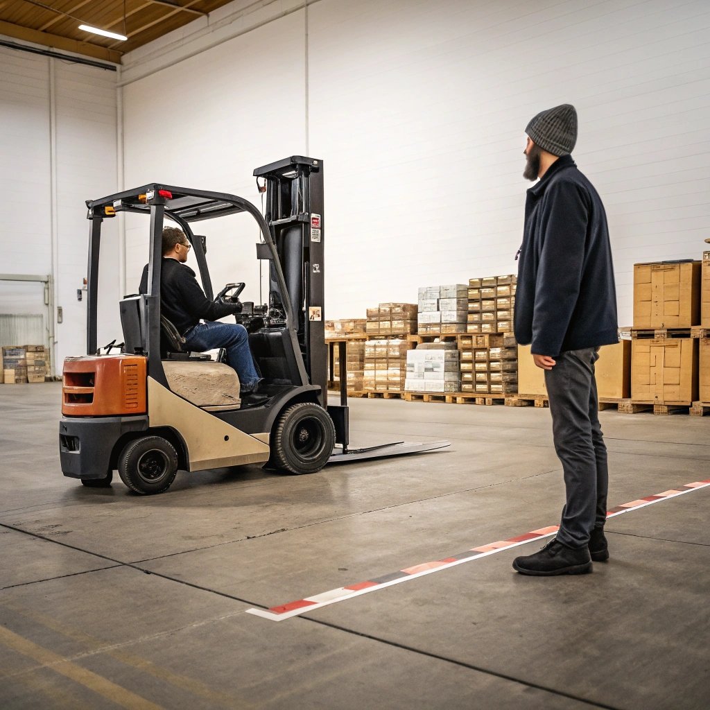 Safe Distance Between Forklifts and Pedestrians