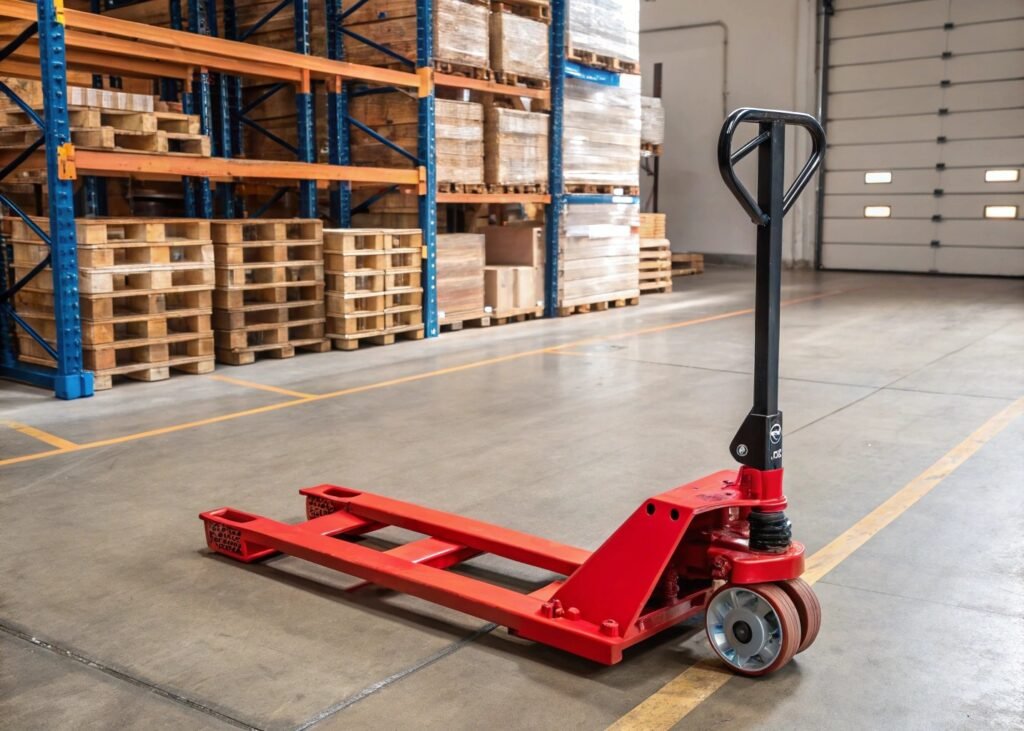 pallet jack in warehouse
